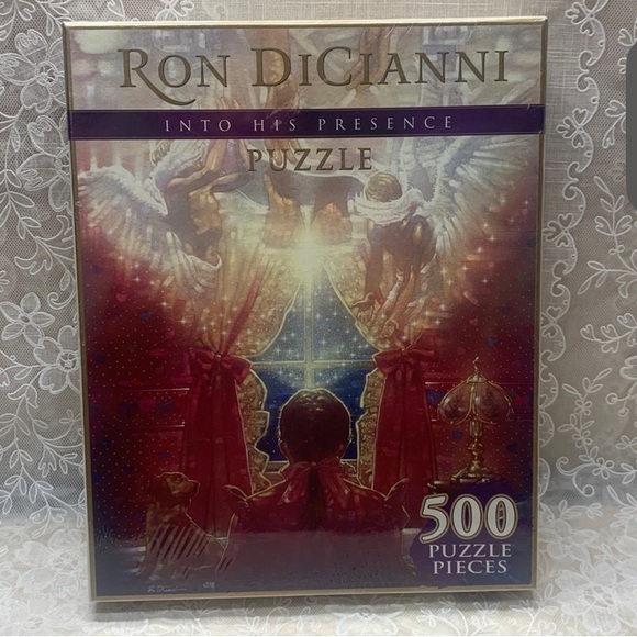 1999 Into His Presence Jigsaw Puzzle Ron DiCianni Angel Prayer 500 Pieces, New - Picture 1 of 8